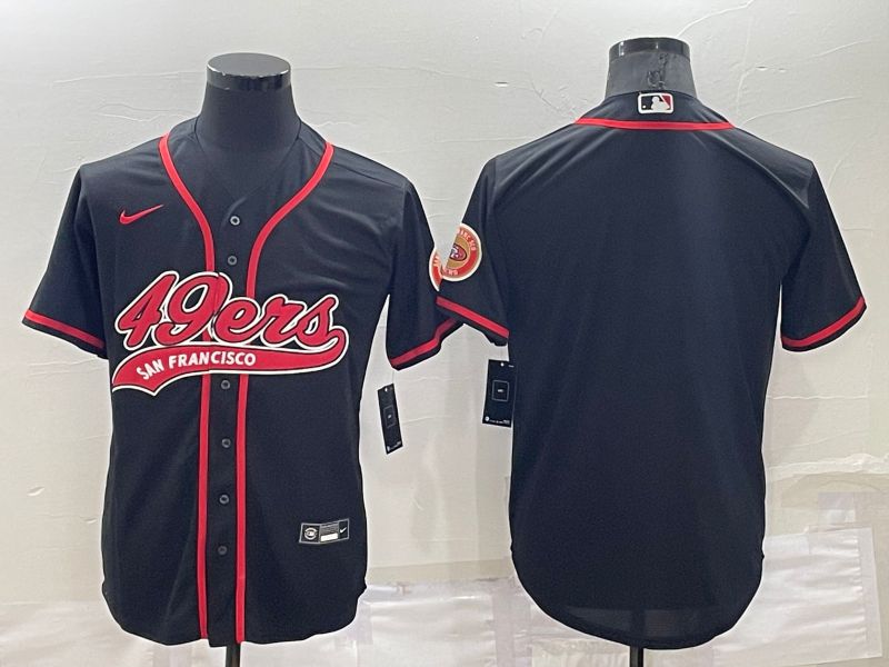 Men San Francisco 49ers Blank Black Nike Co branded Jersey